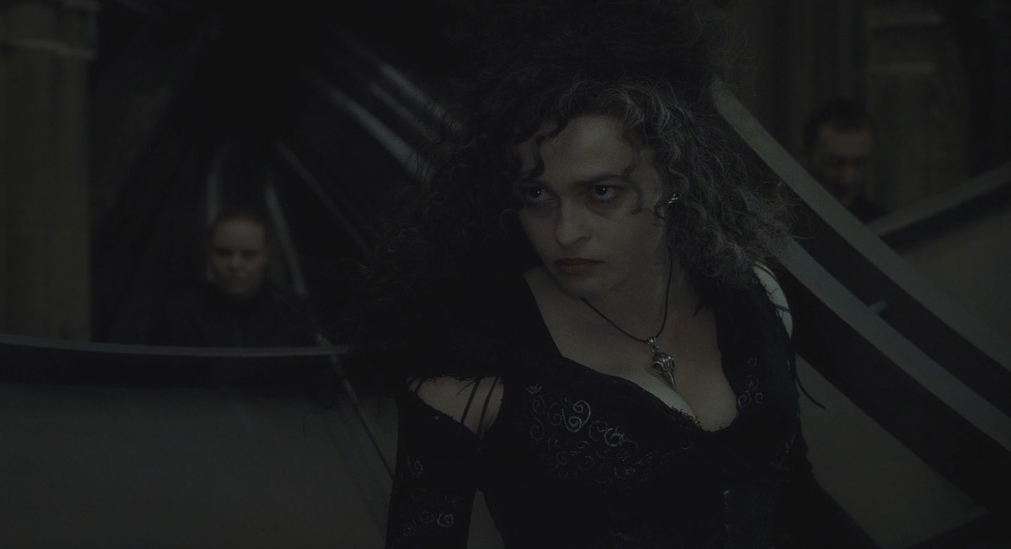 Bellatrix Lestrange is a witch and death eater in the Harry Potter films.