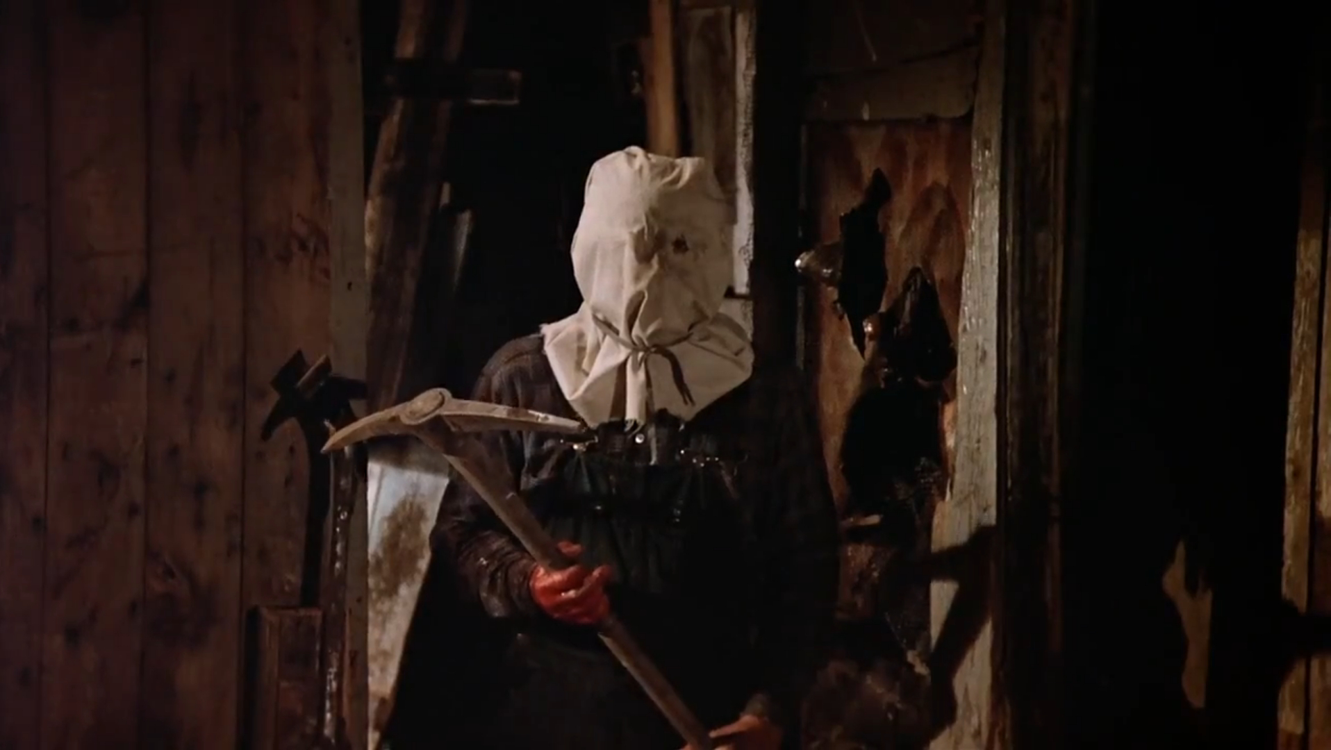 Jason Voorhees (Warrington Gillette) in Friday the 13th Part II (1981).