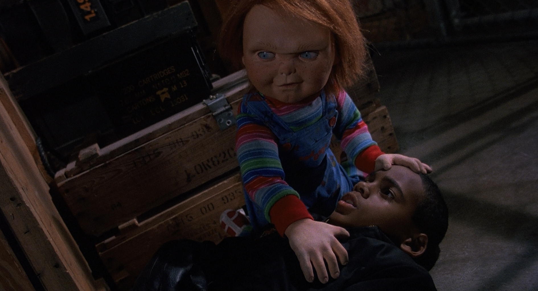 Brad Dourif and Jeremy Sylvers in Child's Play 3 (1991).