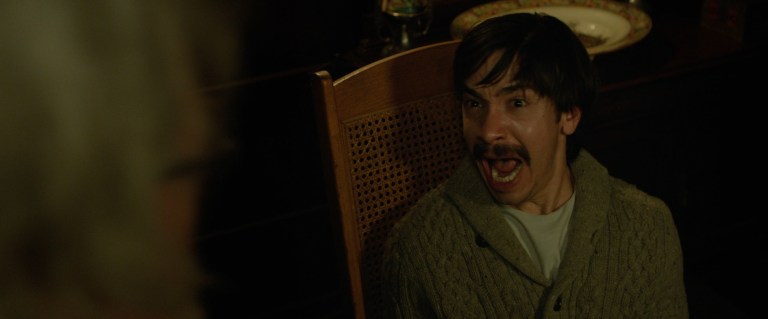 Justin Long as Wallace in Tusk (2014).