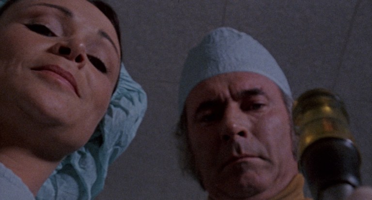 Eleanor Shaw and Richard Towers in The Last House in the Left (1972).