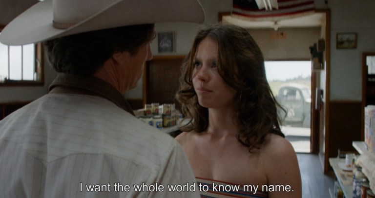 Mia Goth as Maxine in X (2022).
