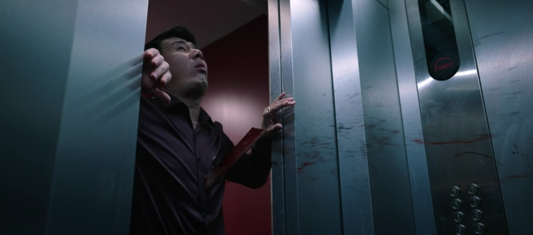 David is stabbed in the back in M3GAN: Unrated (2023).