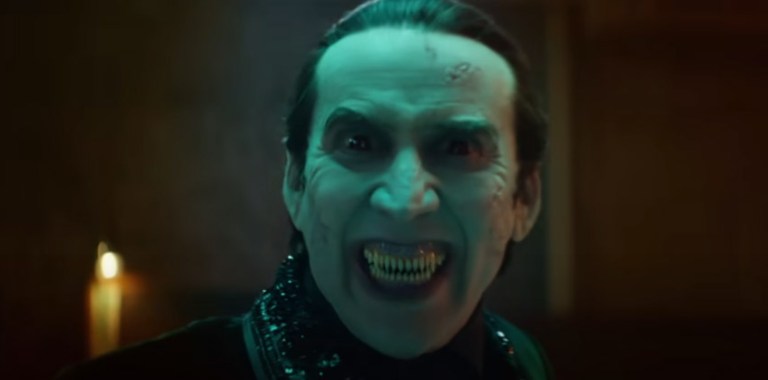 Nicolas Cage as Dracula in Renfield (2023).