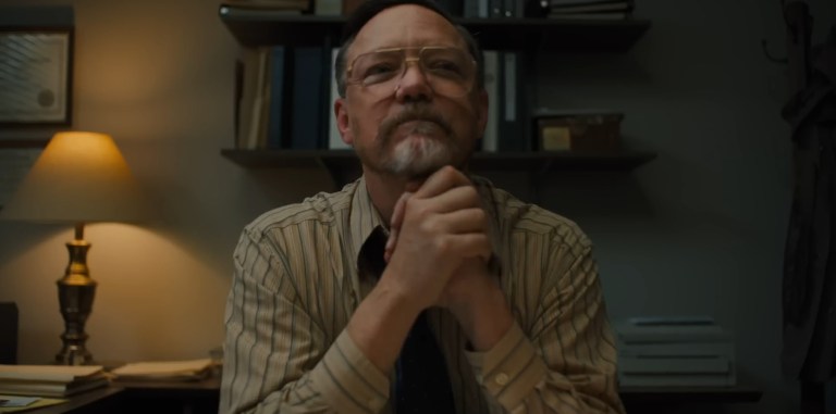 Matthew Lillard as William Afton in Five Nights at Freddy's (2023).