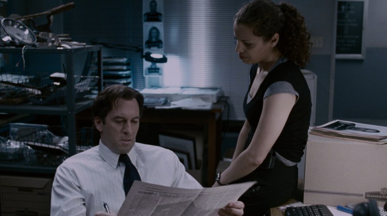 Peter Strahm and Lindsey Perez in Saw IV (2007).