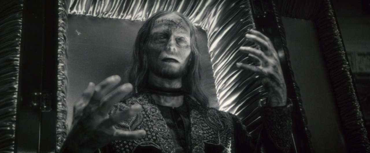 The corpse of Ulysses Bloodstone is used as a puppet to deliver a speech in Werewolfby Night (2022).