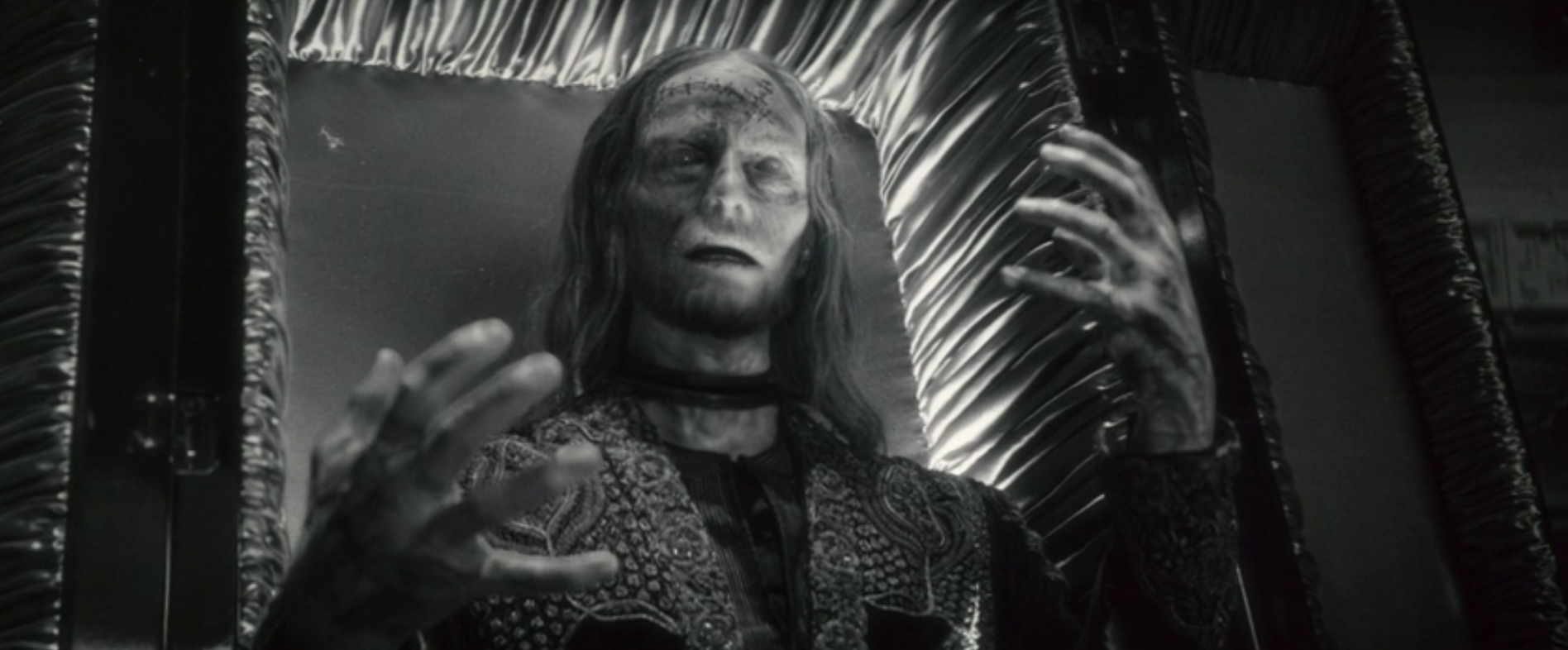 The corpse of Ulysses Bloodstone is used as a puppet to deliver a speech in Werewolfby Night (2022).