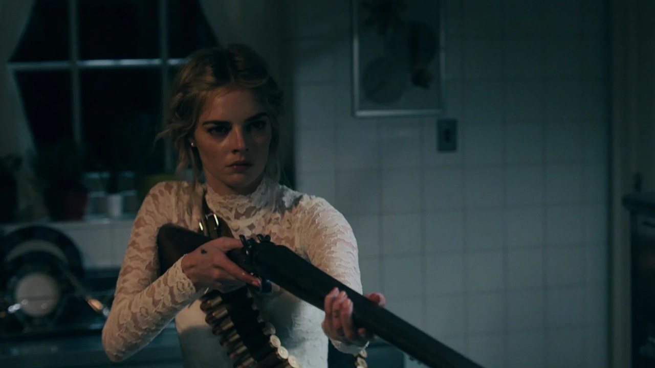 Samara Weaving in Ready or Not (2019).