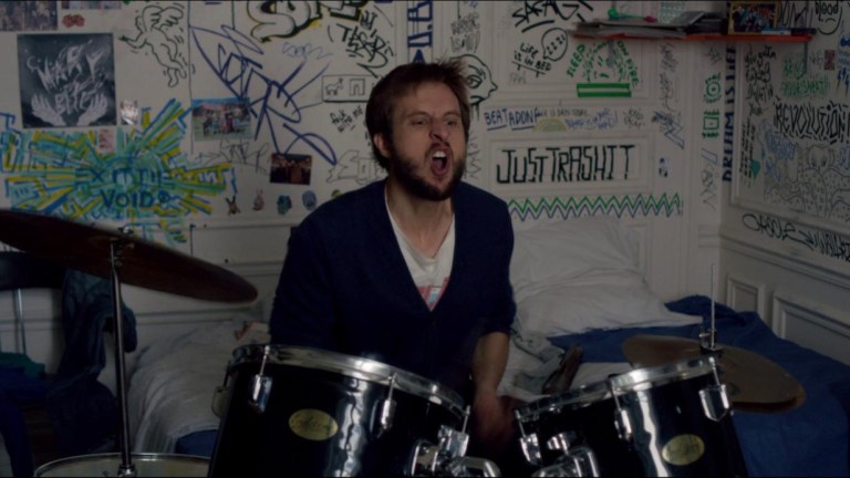 Sam drums in The Night Eats the World (2018).