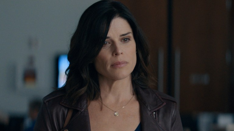 Neve Campbell as Sidney Prescott in Scream (2022).