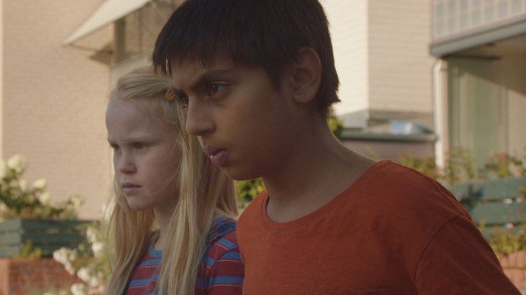 Rakel Lenora Fløttum as Ida and Sam Ashraf as Ben in The Innocents (2021).