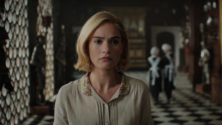 Lily James in Rebecca (2020).