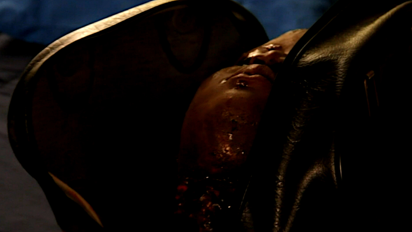 A head rests inside a bowling bag in Found (2012).