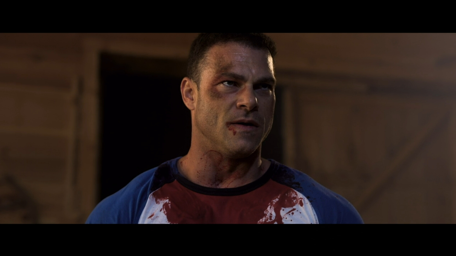 Shawn Roberts as Tom O'Bannon in Here for Blood (2022).