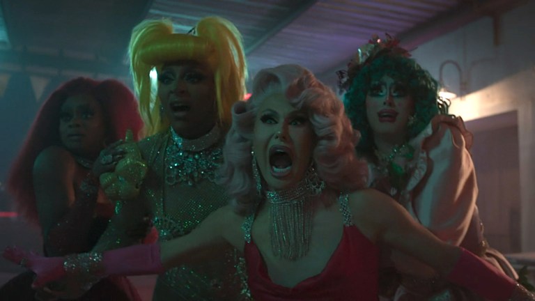 Heidi N Closet, Cara Melle, Trinity the Tuck, and Crystal Methyd in Slay (2024).