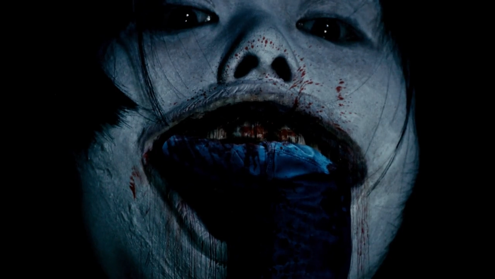 Yoshie bites someone in Death Forest (2014).