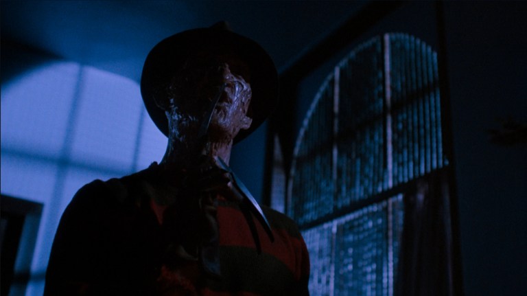 Freddy wants us to be quiet in A Nightmare on Elm Street 3: Dream Warriors (1987).