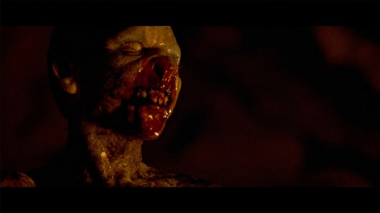 A child crawler bares its teeth in The Descent(2005).