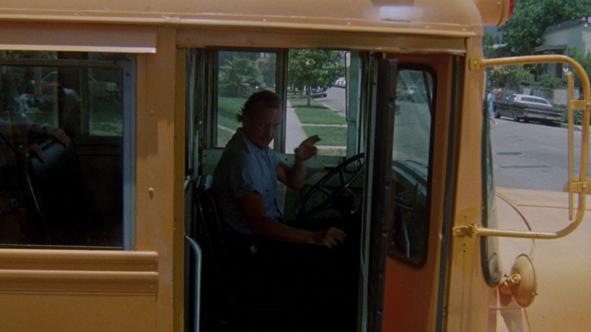 Robert Englund as a bus driver in A Nightmare on Elm Street 2: Freddy's Revenge (1985).