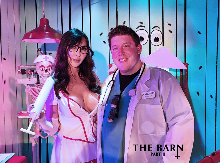 Diana Prince and P.J. Starks in costume for The Barn Part II.