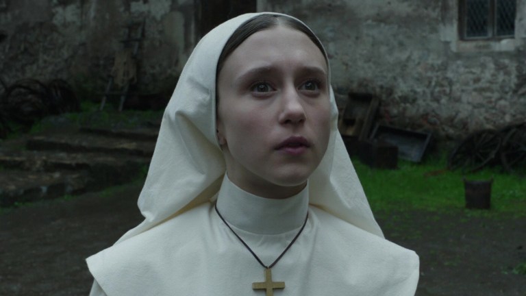 Taissa Farmiga as Sister Irene in The Nun (2018).