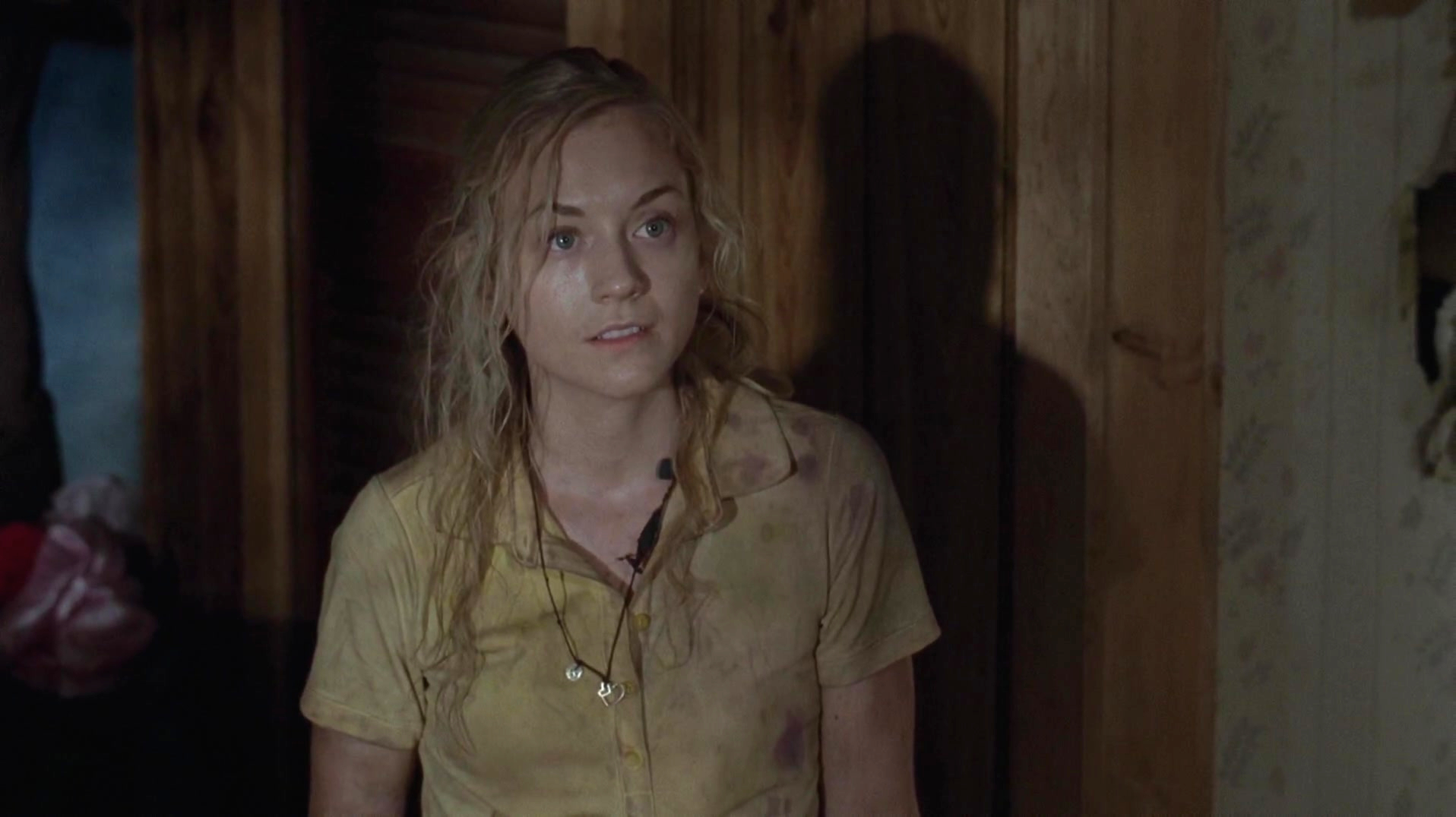 Emily Kinney as Beth in season 4 of The Walking Dead, in the episode titled "Still".